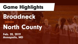 Broadneck  vs North County  Game Highlights - Feb. 20, 2019
