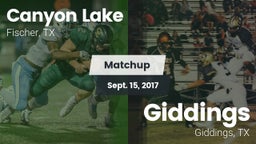 Matchup: Canyon Lake High vs. Giddings  2017