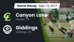 Recap: Canyon Lake  vs. Giddings  2017