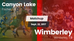 Matchup: Canyon Lake High vs. Wimberley  2017