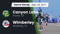 Recap: Canyon Lake  vs. Wimberley  2017