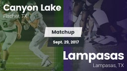 Matchup: Canyon Lake High vs. Lampasas  2017