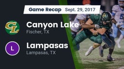 Recap: Canyon Lake  vs. Lampasas  2017