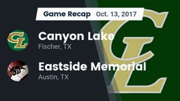 Recap: Canyon Lake  vs. Eastside Memorial  2017