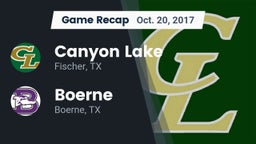 Recap: Canyon Lake  vs. Boerne  2017