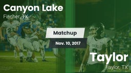 Matchup: Canyon Lake High vs. Taylor  2017