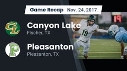 Recap: Canyon Lake  vs. Pleasanton  2017