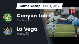 Recap: Canyon Lake  vs. La Vega  2017