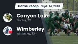 Recap: Canyon Lake  vs. Wimberley  2018