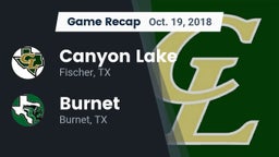 Recap: Canyon Lake  vs. Burnet  2018