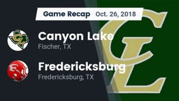 Recap: Canyon Lake  vs. Fredericksburg  2018