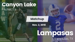 Matchup: Canyon Lake High vs. Lampasas  2018