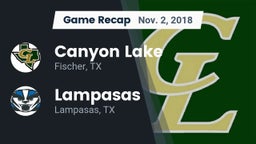 Recap: Canyon Lake  vs. Lampasas  2018