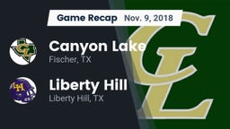 Recap: Canyon Lake  vs. Liberty Hill  2018