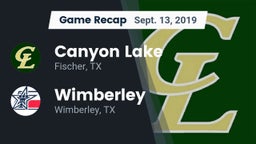 Recap: Canyon Lake  vs. Wimberley  2019
