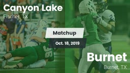 Matchup: Canyon Lake High vs. Burnet  2019