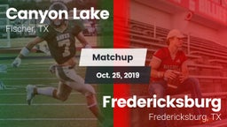 Matchup: Canyon Lake High vs. Fredericksburg  2019