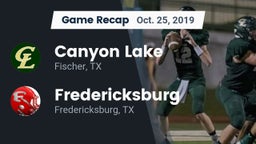 Recap: Canyon Lake  vs. Fredericksburg  2019