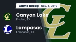 Recap: Canyon Lake  vs. Lampasas  2019