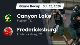 Recap: Canyon Lake  vs. Fredericksburg  2020