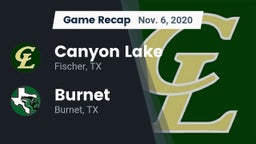 Recap: Canyon Lake  vs. Burnet  2020