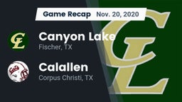 Recap: Canyon Lake  vs. Calallen  2020
