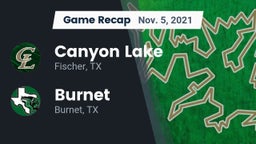 Recap: Canyon Lake  vs. Burnet  2021