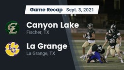 Recap: Canyon Lake  vs. La Grange  2021