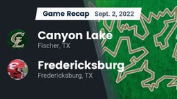Recap: Canyon Lake  vs. Fredericksburg  2022