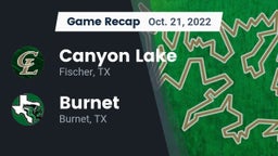 Recap: Canyon Lake  vs. Burnet  2022