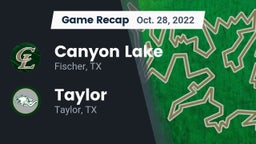 Recap: Canyon Lake  vs. Taylor  2022