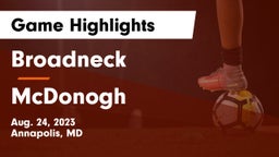 Broadneck  vs McDonogh  Game Highlights - Aug. 24, 2023