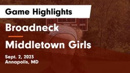 Broadneck  vs Middletown  Girls Game Highlights - Sept. 2, 2023