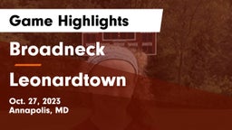 Broadneck  vs Leonardtown  Game Highlights - Oct. 27, 2023
