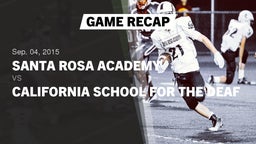 Recap: Santa Rosa Academy vs. California School fo 2015