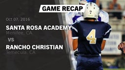 Recap: Santa Rosa Academy vs. Rancho Christian  2016