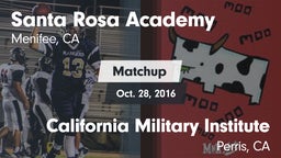 Matchup: Santa Rosa Academy vs. California Military Institute  2016