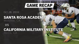 Recap: Santa Rosa Academy vs. California Military Institute  2016