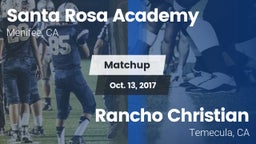 Matchup: Santa Rosa Academy vs. Rancho Christian  2017