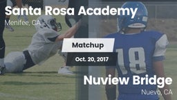 Matchup: Santa Rosa Academy vs. Nuview Bridge  2017