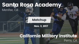Matchup: Santa Rosa Academy vs. California Military Institute  2017