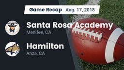 Recap: Santa Rosa Academy vs. Hamilton  2018