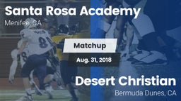 Matchup: Santa Rosa Academy vs. Desert Christian  2018