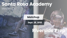 Matchup: Santa Rosa Academy vs. Riverside Prep  2018
