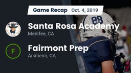 Recap: Santa Rosa Academy vs. Fairmont Prep  2019