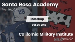 Matchup: Santa Rosa Academy vs. California Military Institute  2019