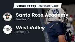 Recap: Santa Rosa Academy vs. West Valley  2021