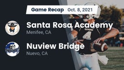 Recap: Santa Rosa Academy vs. Nuview Bridge  2021