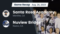Recap: Santa Rosa Academy vs. Nuview Bridge  2023