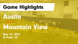 Austin  vs Mountain View  Game Highlights - Nov 16, 2016